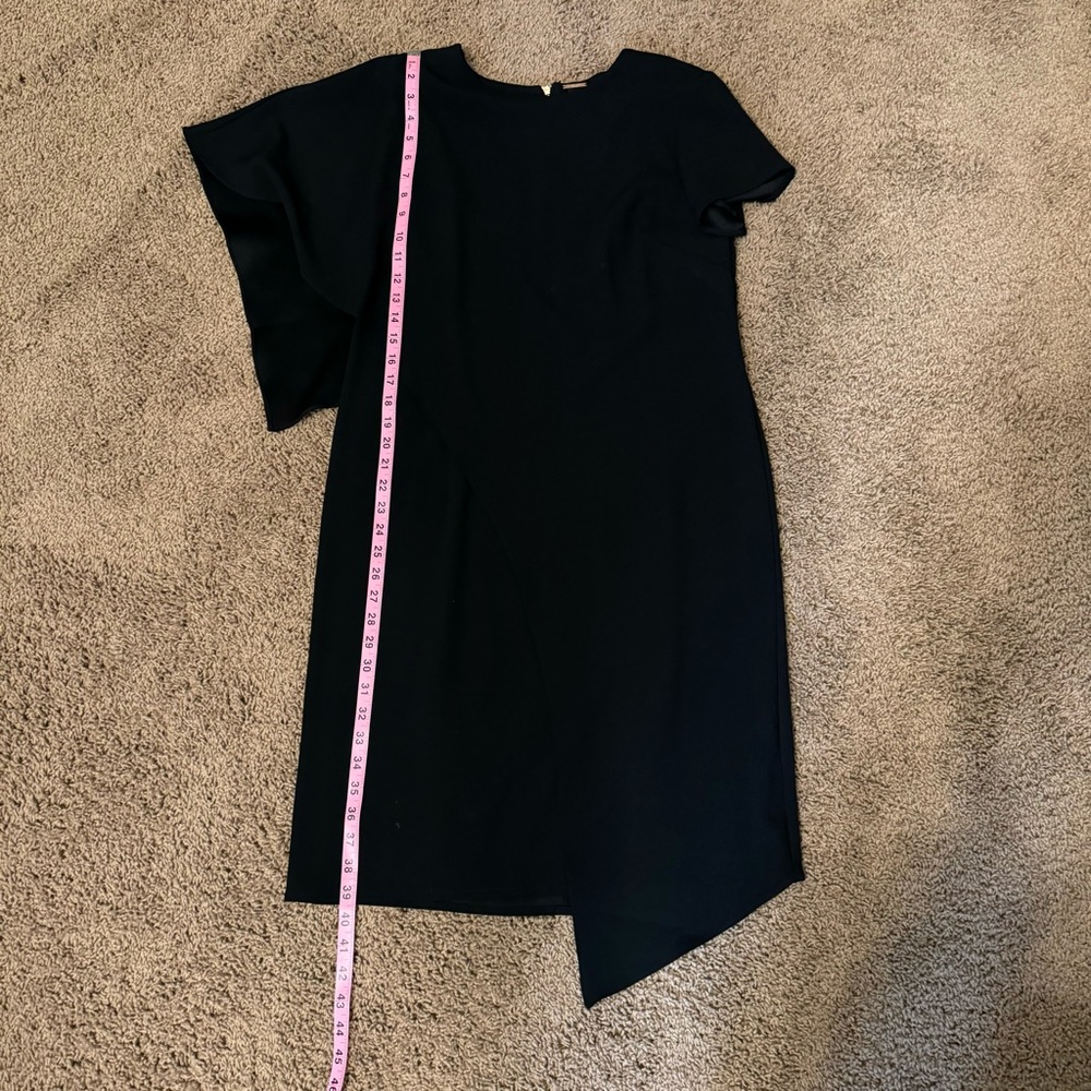 🖤 CHICO’S BLACK LABEL DRESS Short Sleeve, Asymmetrical ~ Sz S - Picture 9 of 10